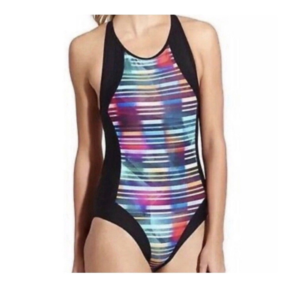 ATHLETA Size XS Womens Unlined Wireless One Piece Sports Swimming Suit Streamlin